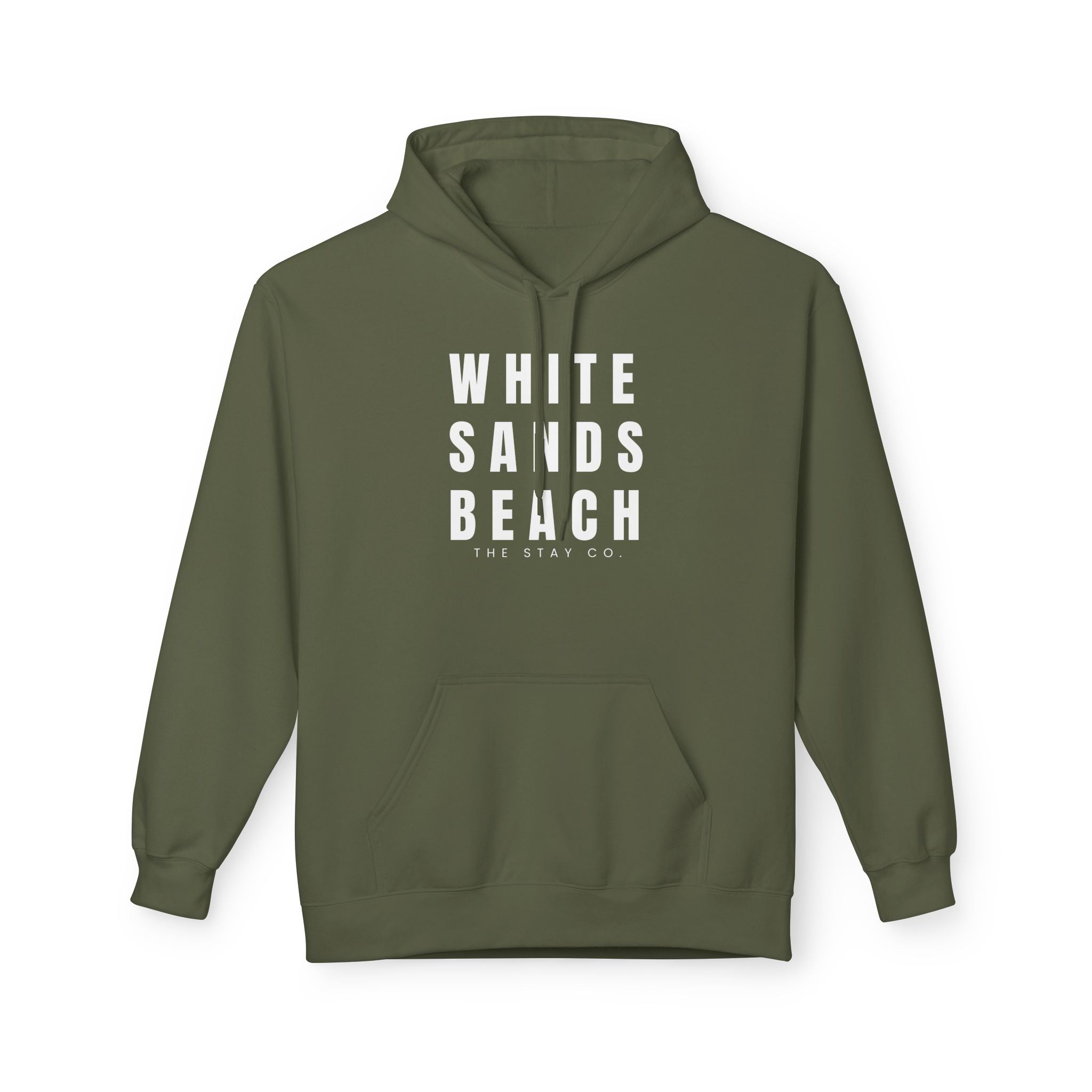 White Sands Beach Hoodie in White Writing