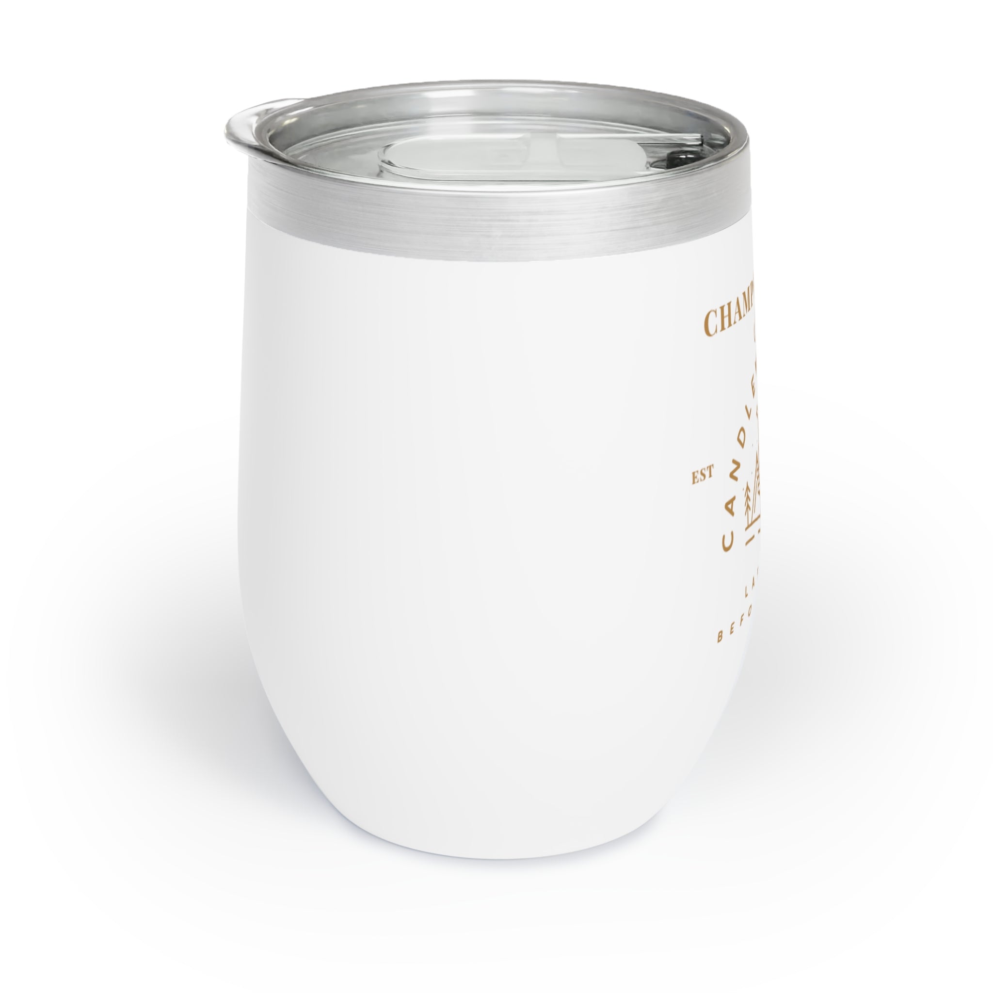 “Champs & Camps”-Candlewood Lake- Last Trail Before the Veil-Stylish Wine Tumbler for Bachelorette and wedding parties, Travel Mug, Gift for Wine Lovers, Outdoor Drinkware, Personalized Insulated Cup