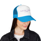 Matching- "Nauti Crew Club" -Trucker Hat, Embroidered Foam Hat for Boating, Nautical Gift, Beachwear Accessory, Summer Fashion
