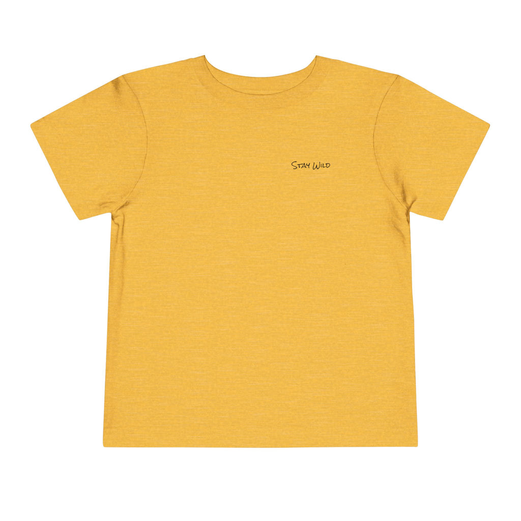 Toddler (2T-5T) - "Stay Wild" (Front) - "Stay Wild Lake Child" (Back) -Black Writing Short Sleeve Tee