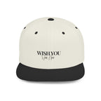 Embroidered Snackback Cap-"Wish You Were Here"- Casual Hat, Outdoor Apparel, Summer Fashion, Gift for Him/Her, Festival Accessory