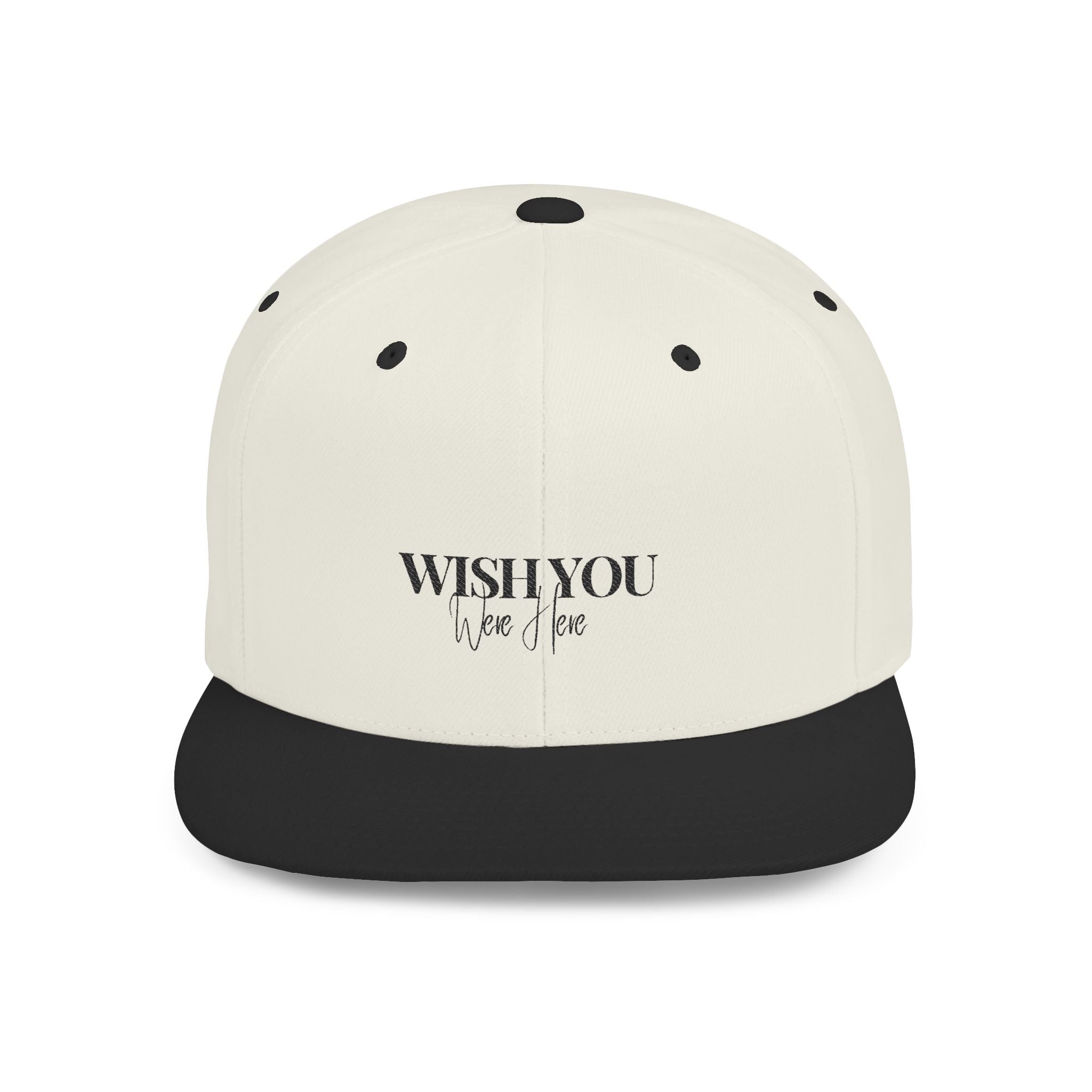 Embroidered Snackback Cap-"Wish You Were Here"- Casual Hat, Outdoor Apparel, Summer Fashion, Gift for Him/Her, Festival Accessory