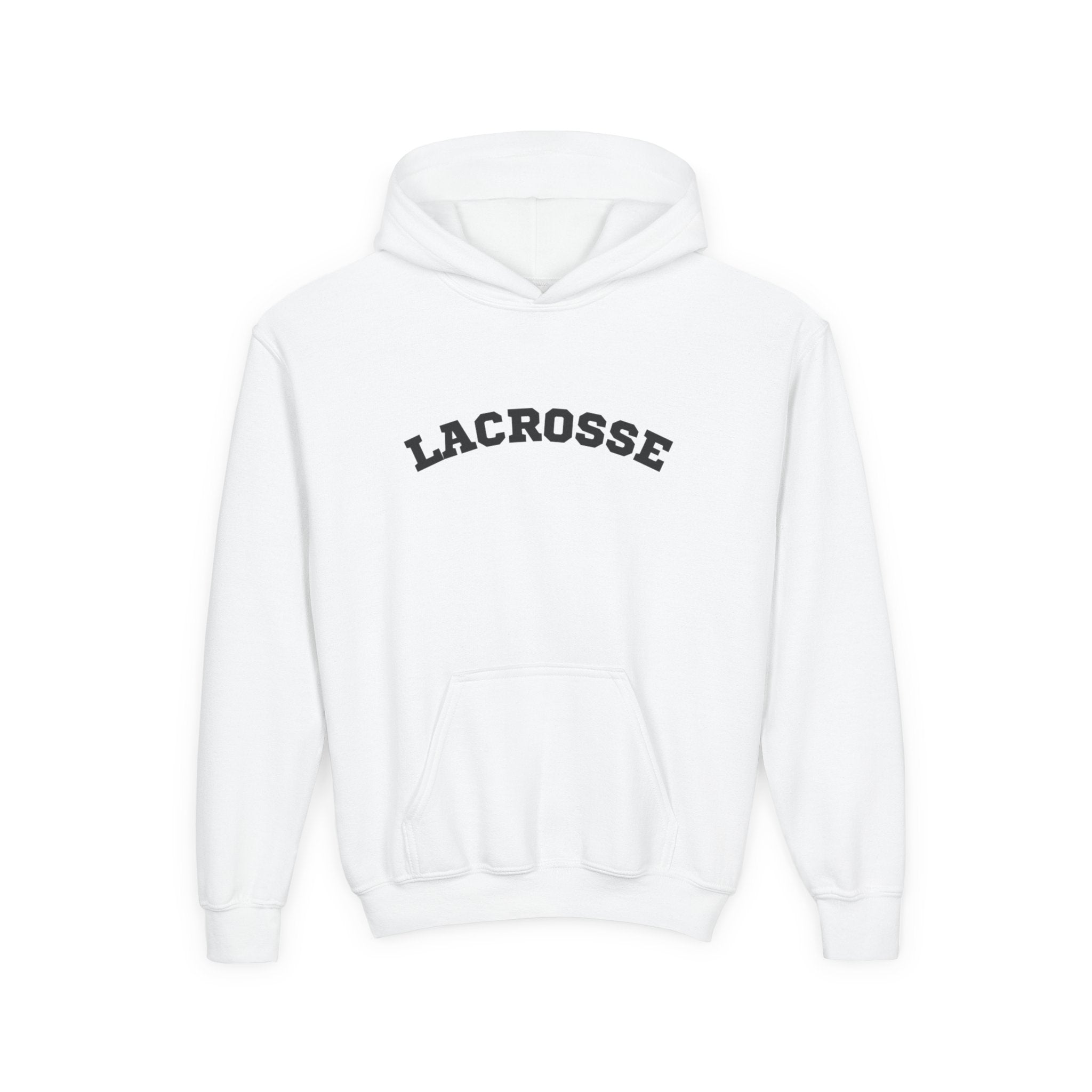 Youth Hoodie "Lacrosse" - Choose Your Color  -Sports Apparel, Gift for Young Athletes, Team Spirit, Cozy Sweatshirt, Game Day Ready