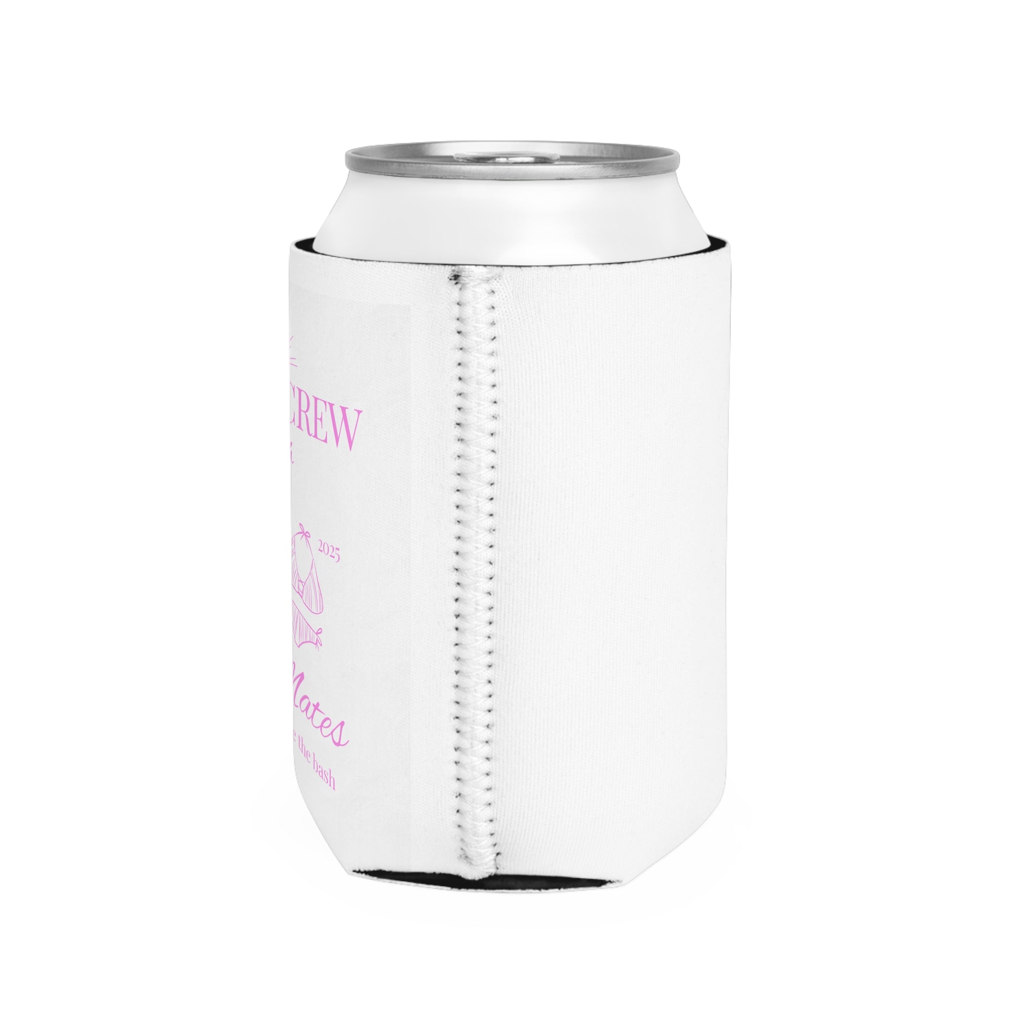 Matching "Nauti Crew Club " Koozie in pink  Best Mates Drink Holder, Perfect for Bachelorette or Wedding parties,  Bachelorette Gifts, Nautical Party Decor