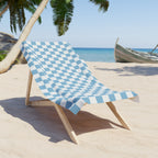 Blue Checkered Towel for Summer Fun, Perfect for Beach Days, Pool Parties, Picnics, and Gifts