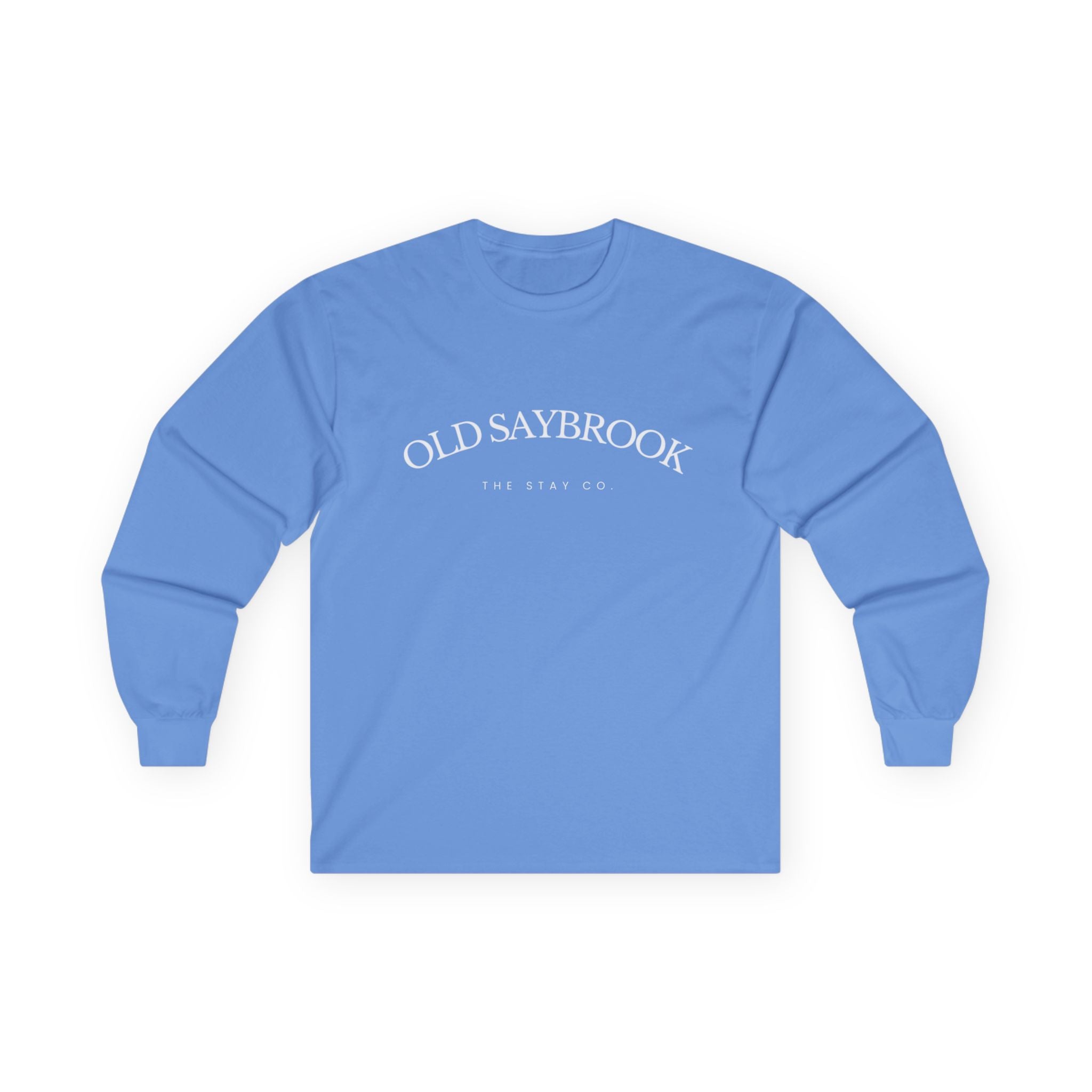 Old Saybrook Long Sleeve Tee With Light House on Back