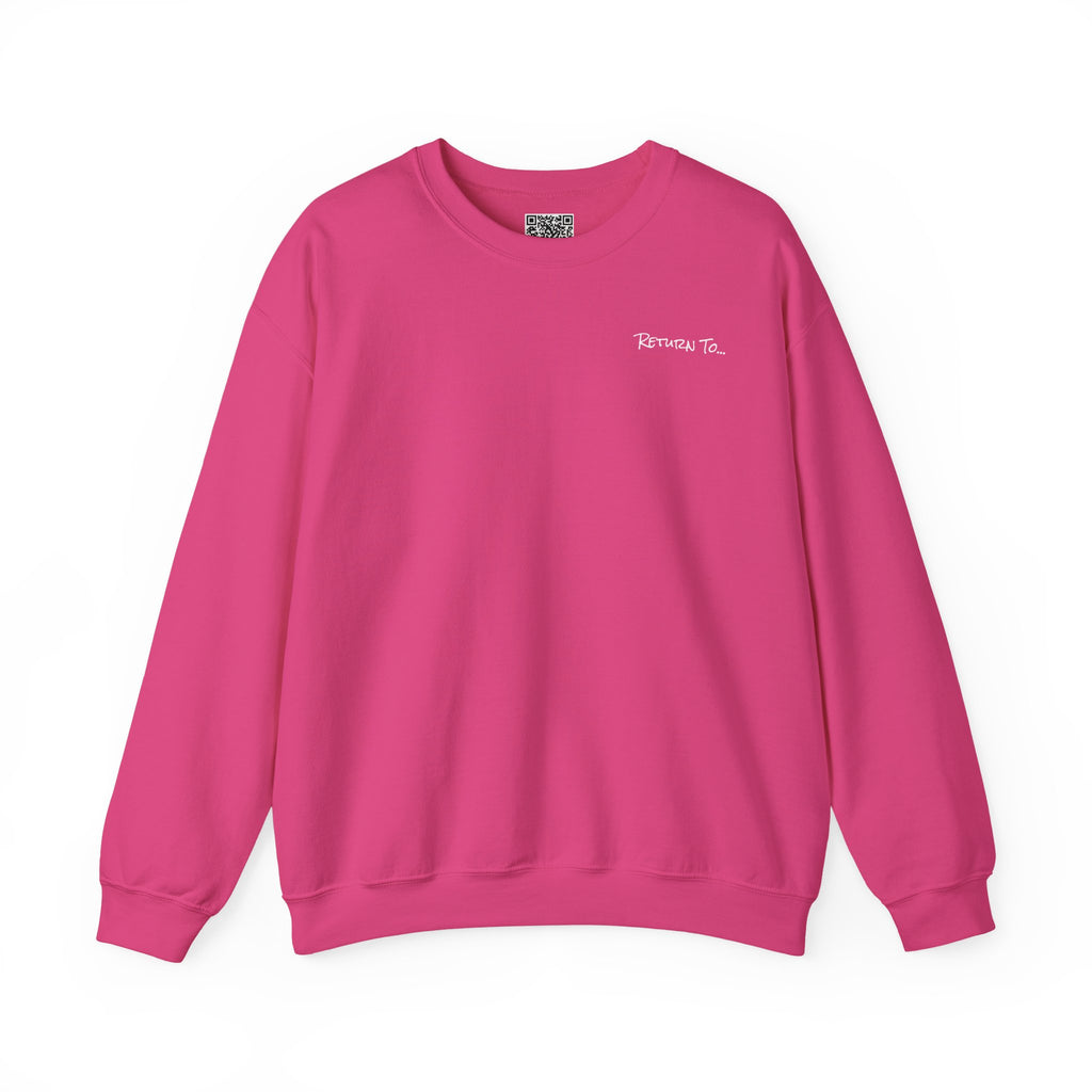 Adult- "Return To" (Front) - "Old Saybrook" (Back) -White Writing -Unisex Crewneck Sweatshirt
