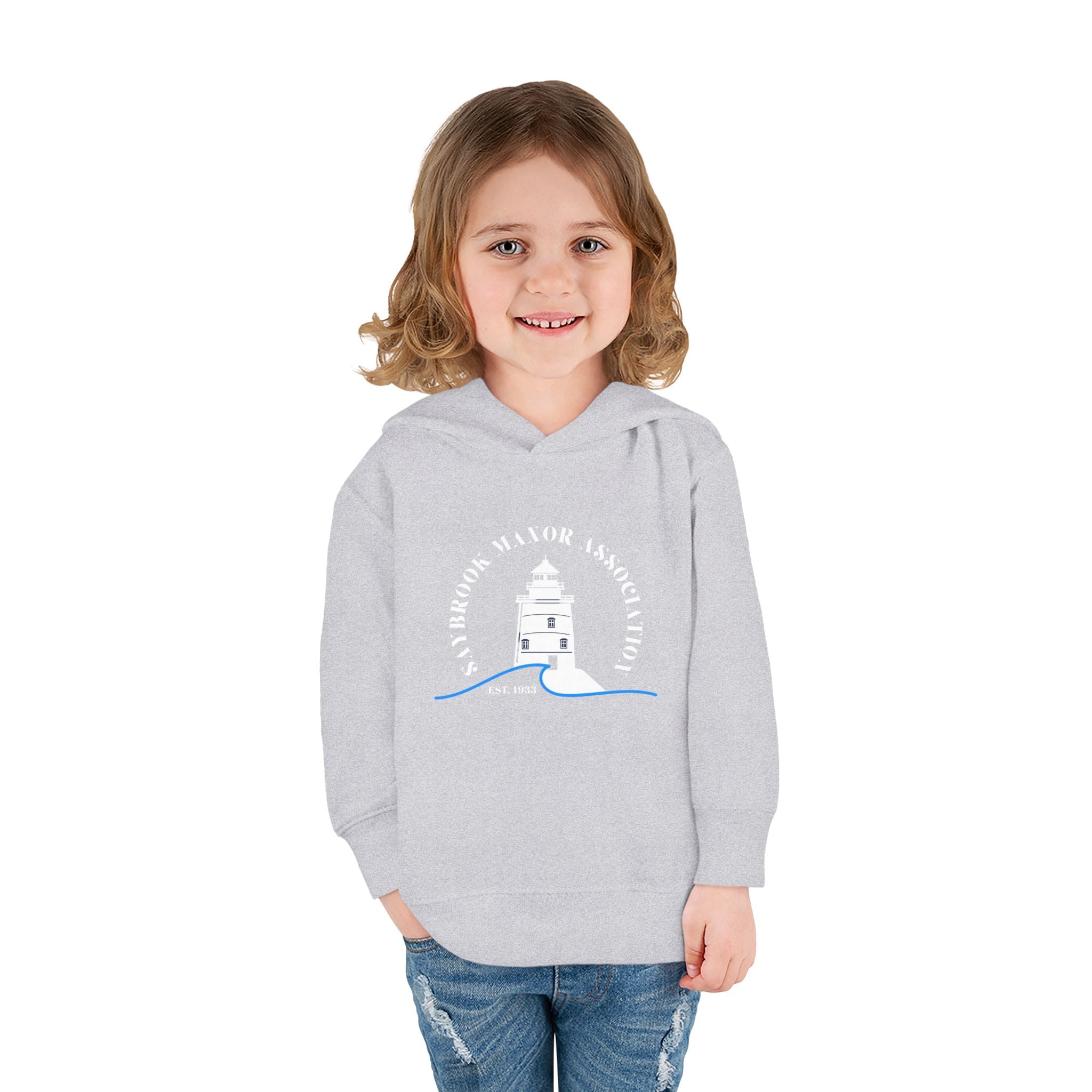 Toddler Hoodie- Saybrook Manor Association Logo on Front - "NAP. SNAX. SAYBROOK. REPEAT."