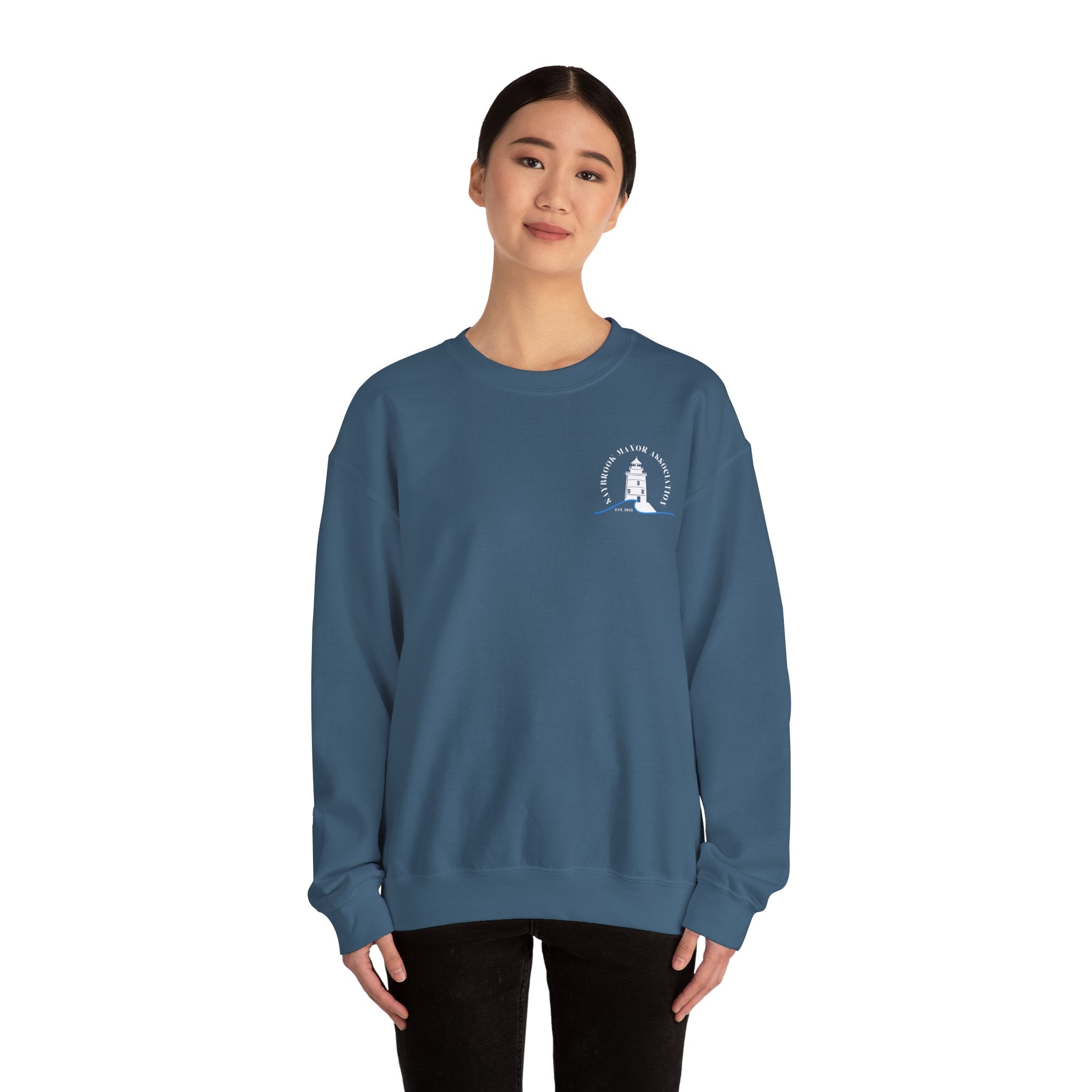 Adult- Old Saybrook Crewneck Sweatshirt With Association Logo On Front